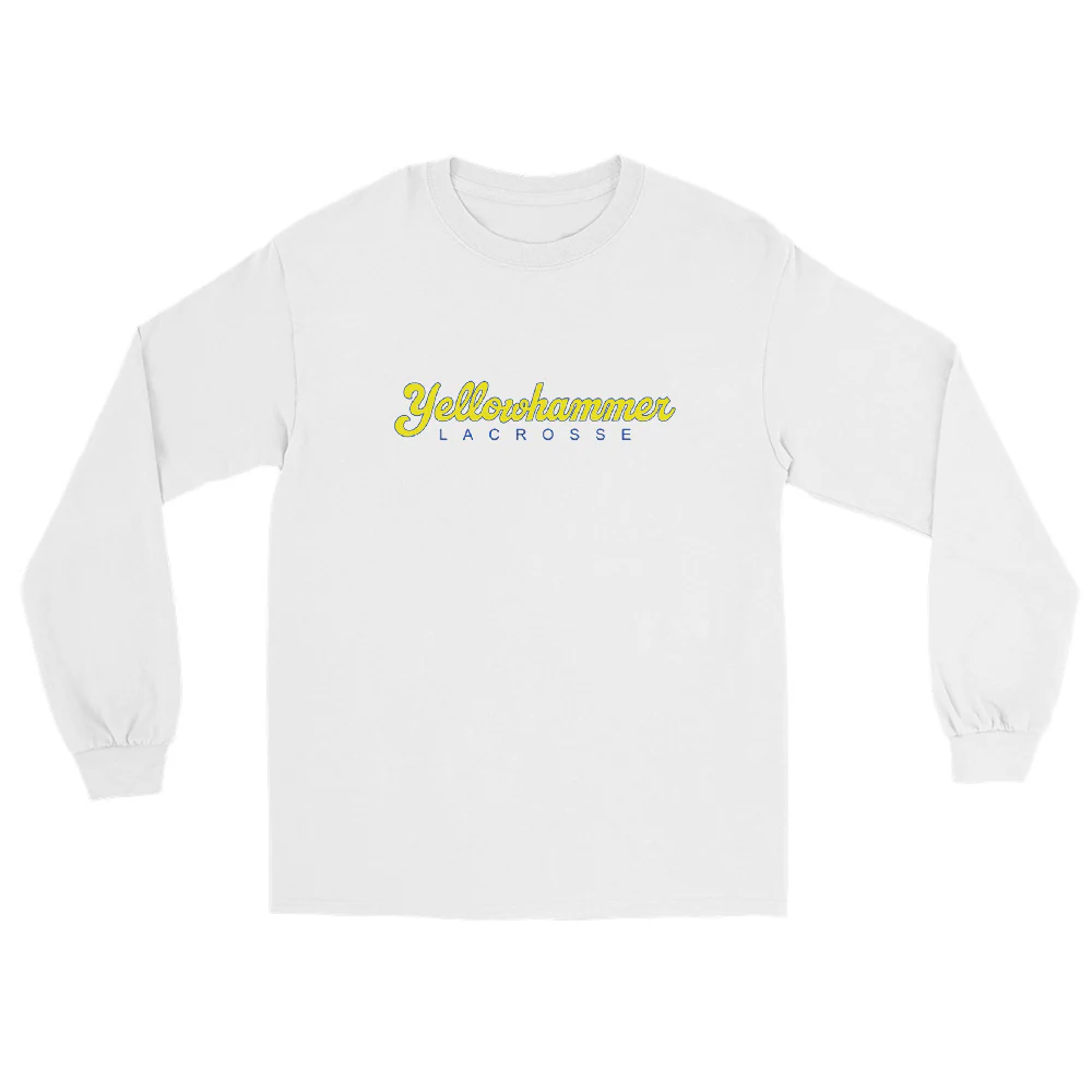 Yellowhammer Script Men’s Long Sleeve Shirt - Image 3