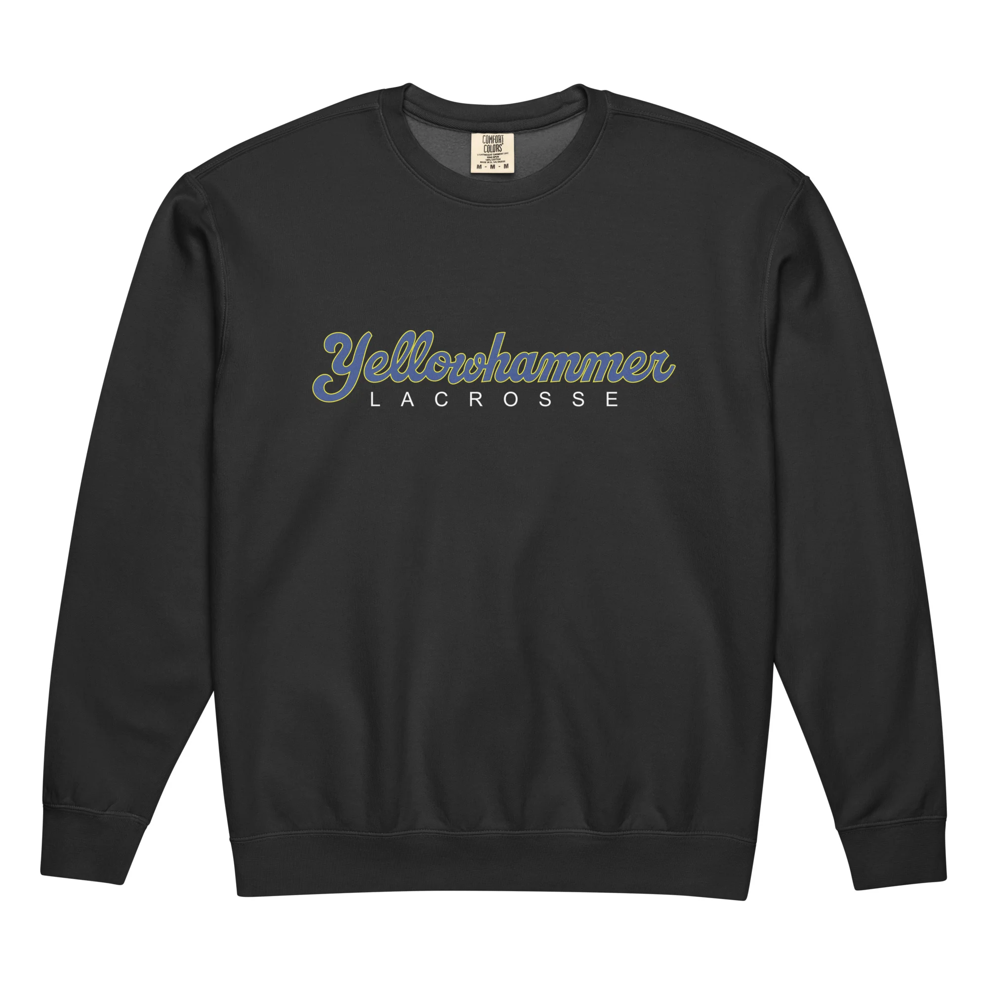 Yellowhammer Script Unisex Garment-Dyed Lightweight Fleece Crewneck Sweatshirt