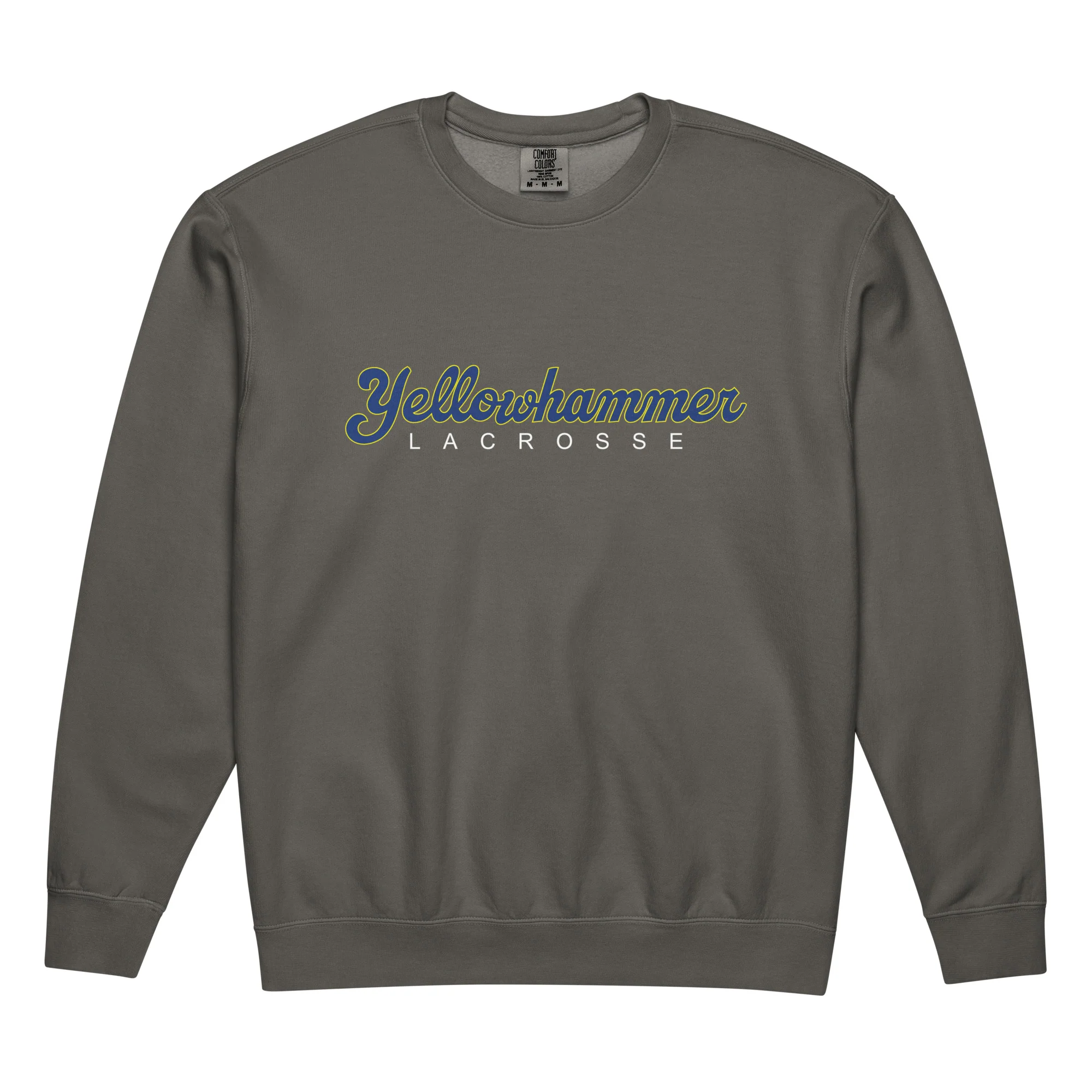 Yellowhammer Script Unisex Garment-Dyed Lightweight Fleece Crewneck Sweatshirt - Image 2