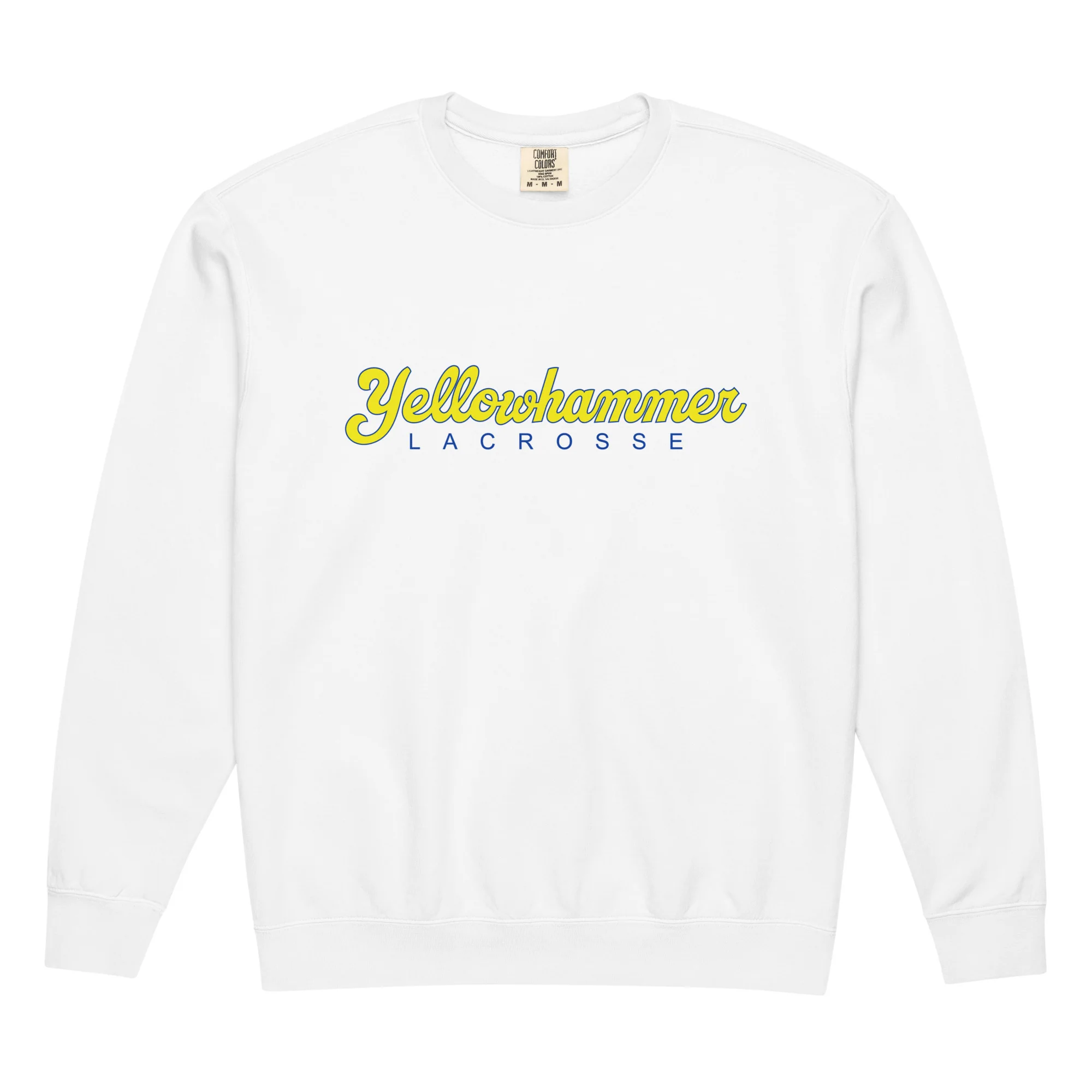 Yellowhammer Script Unisex Garment-Dyed Lightweight Fleece Crewneck Sweatshirt - Image 5