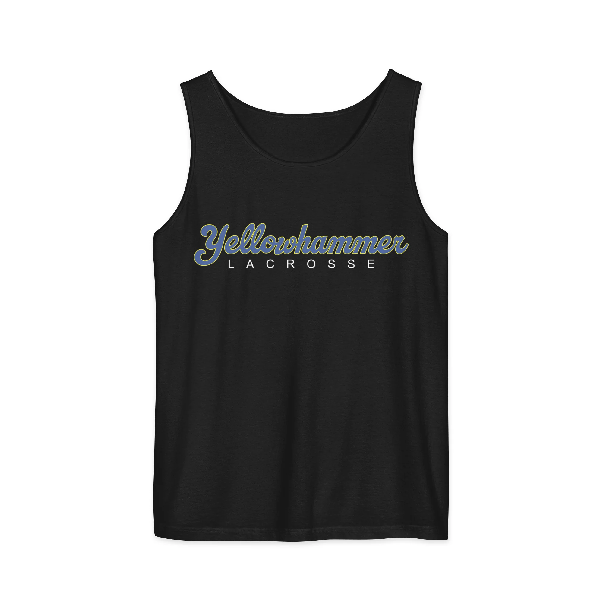 Yellowhammer Script Unisex Garment-Dyed Tank Top