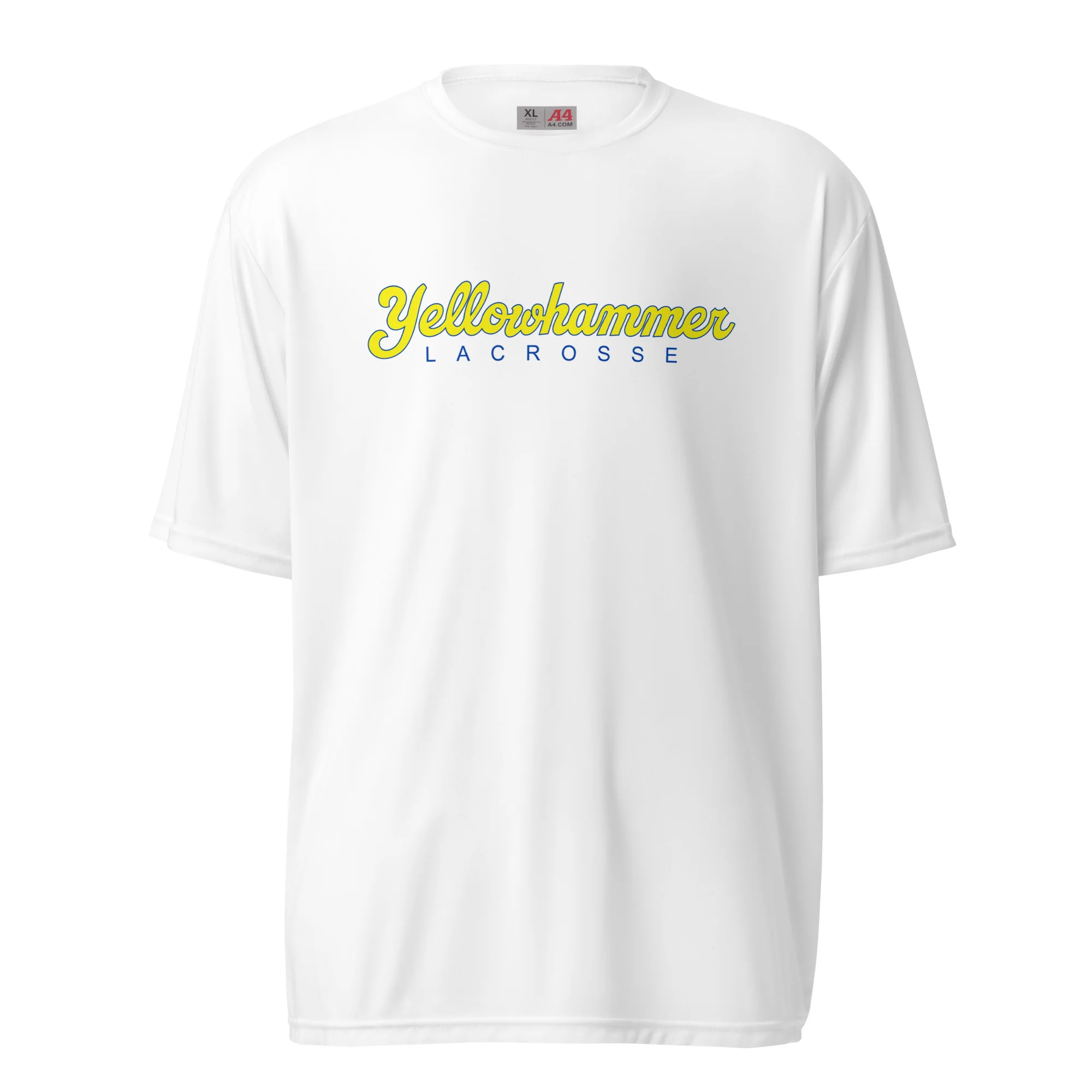 Yellowhammer Script Unisex Performance T-Shirt - Image 4